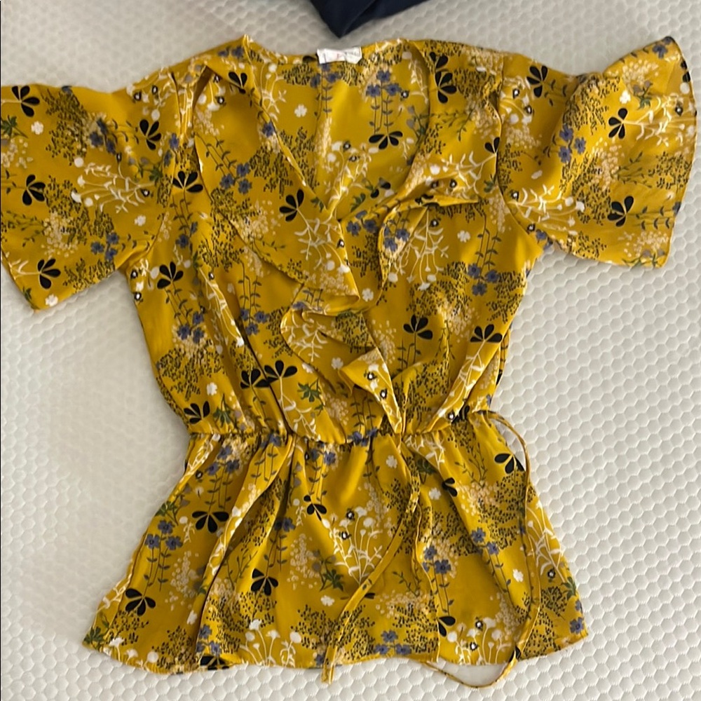 Floral Yellow Women's Top